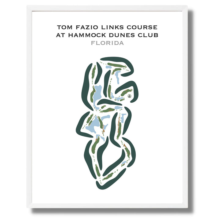 Tom Fazio Links Course at Hammock Dunes Club, Florida - Printed Golf Courses