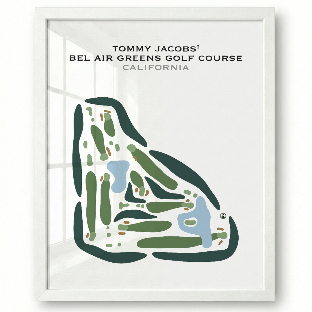 Tommy Jacobs' Bel Air Greens Golf Course, California - Printed Golf Courses