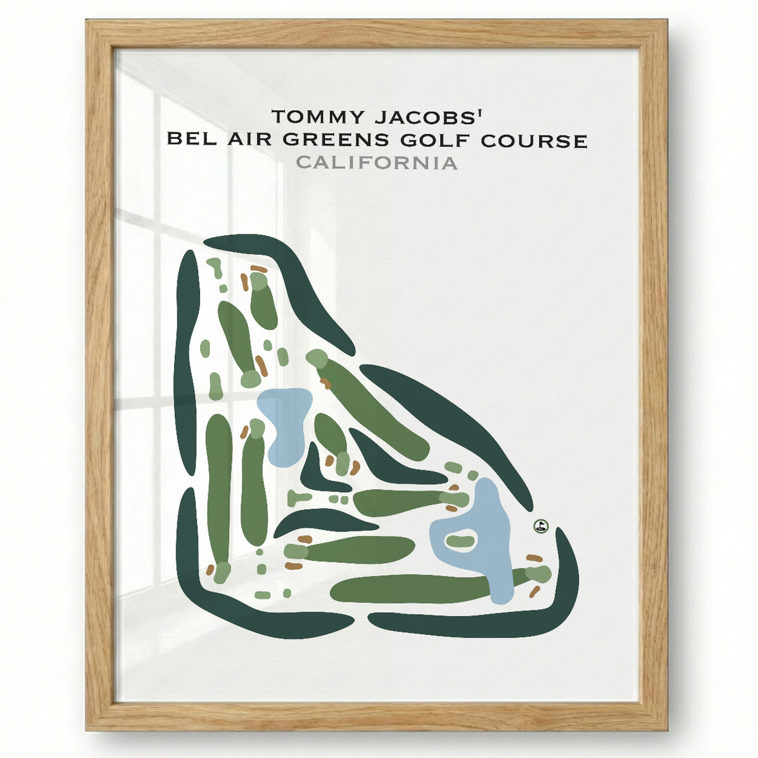Tommy Jacobs' Bel Air Greens Golf Course, California - Printed Golf Courses