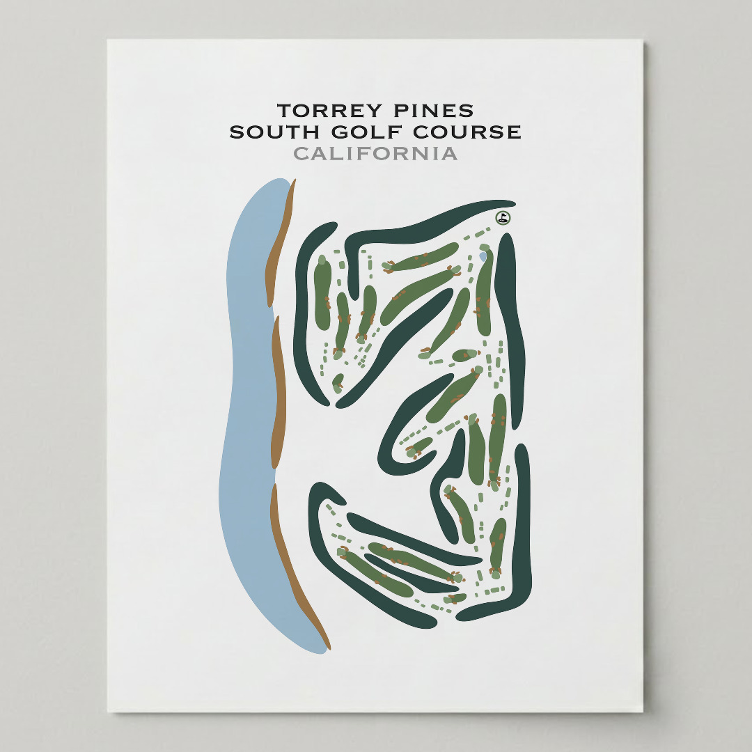 Torrey Pines South Course, California - Printed Golf Courses