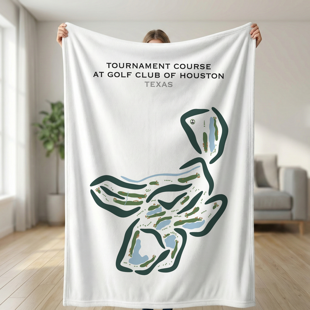Tournament Course at Golf Club of Houston, Texas - Printed Golf Courses