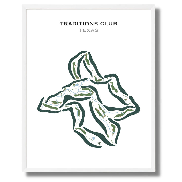 Traditions Club, Texas - Printed Golf Courses