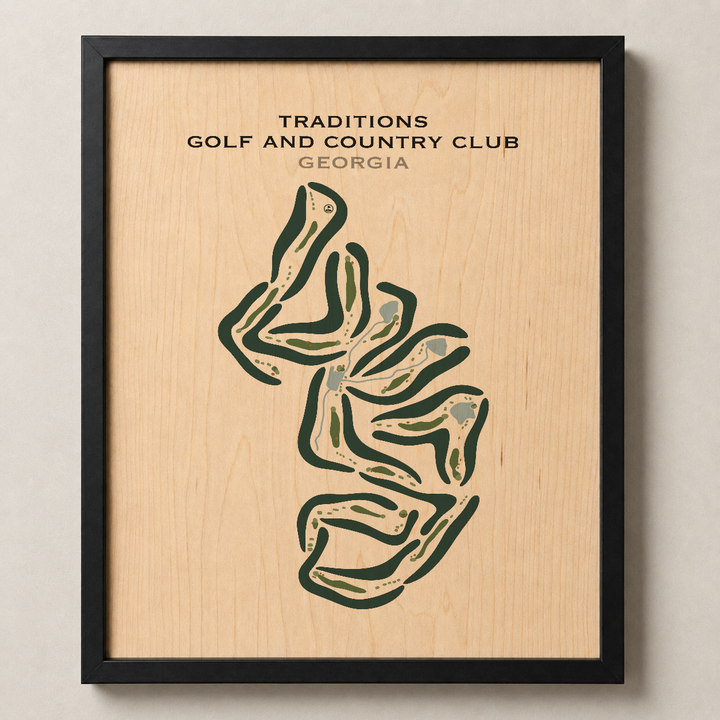 Traditions Golf and Country Club, Georgia - Printed Golf Courses