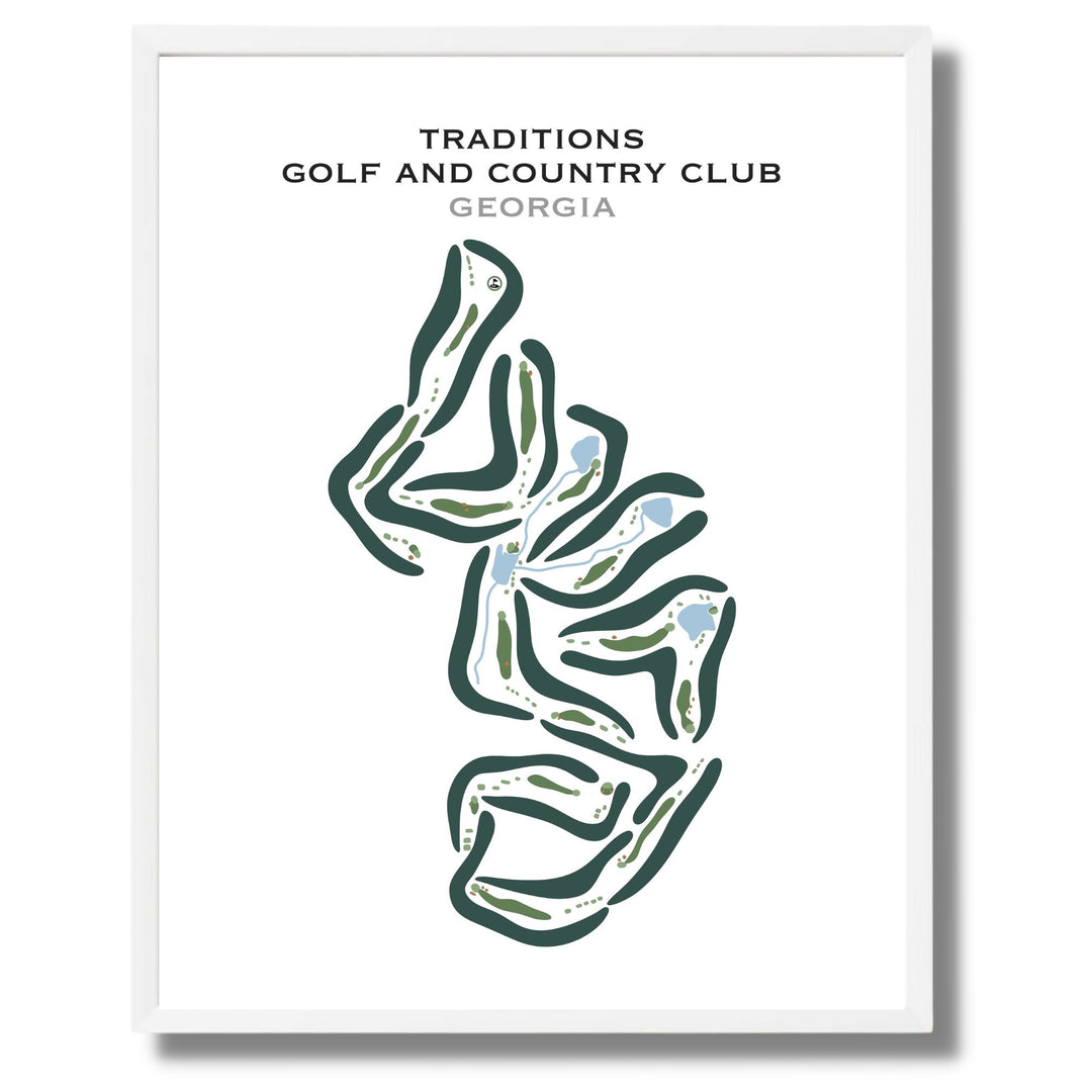 Traditions Golf and Country Club, Georgia - Printed Golf Courses
