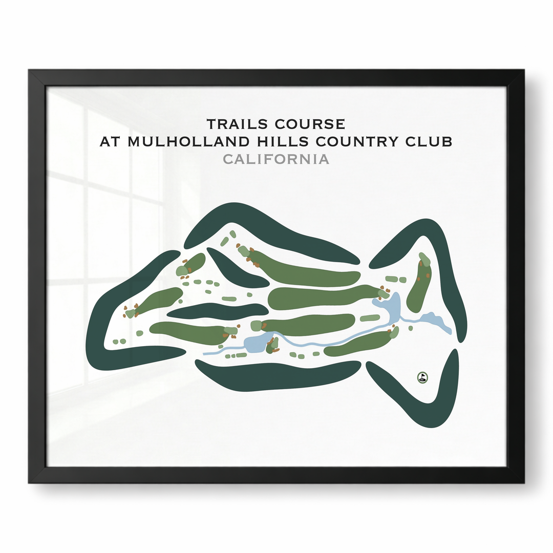 Trails Course at Mulholland Hills Country Club, California - Printed Golf Courses