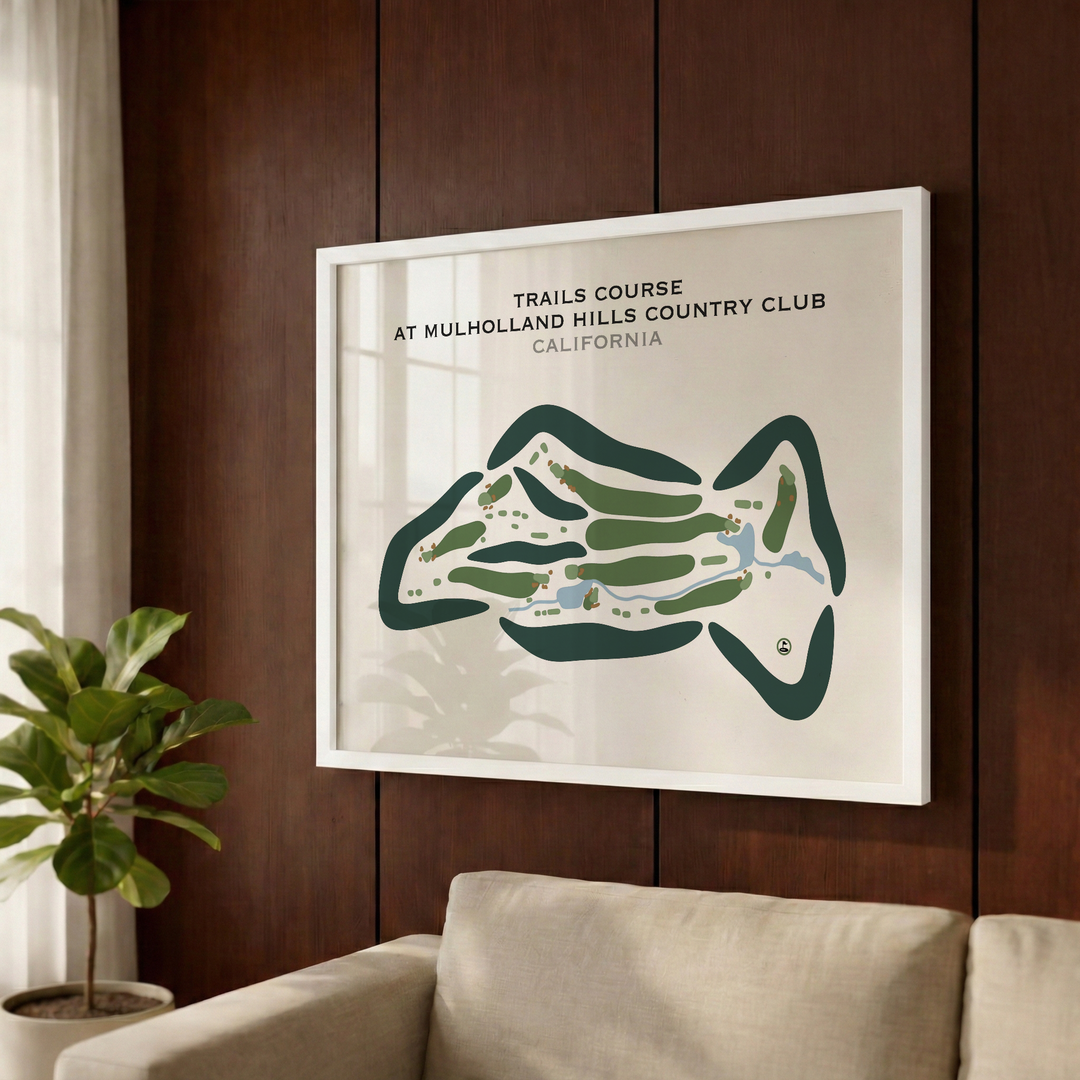 Trails Course at Mulholland Hills Country Club, California - Printed Golf Courses