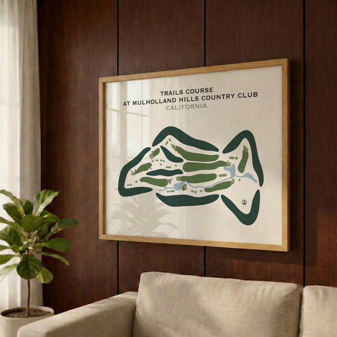 Trails Course at Mulholland Hills Country Club, California - Printed Golf Courses