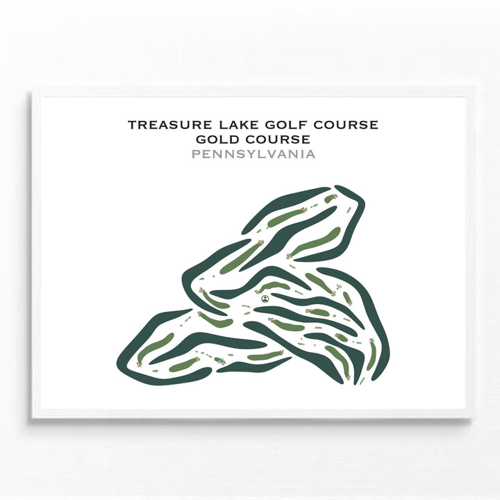 Treasure Lake Golf Course - Gold Course, Pennsylvania - Printed Golf Courses