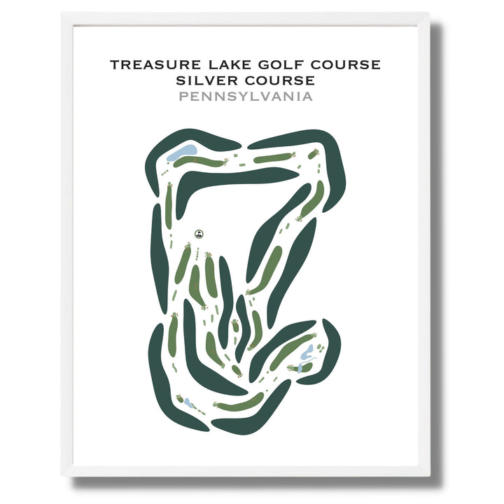 Treasure Lake Golf Course, Pennsylvania - Printed Golf Courses