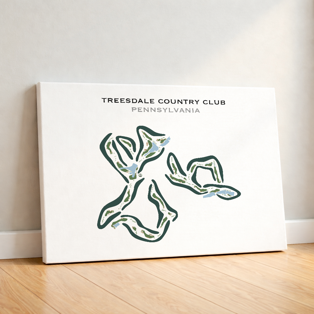 Treesdale Country Club, Pennsylvania - Printed Golf Courses