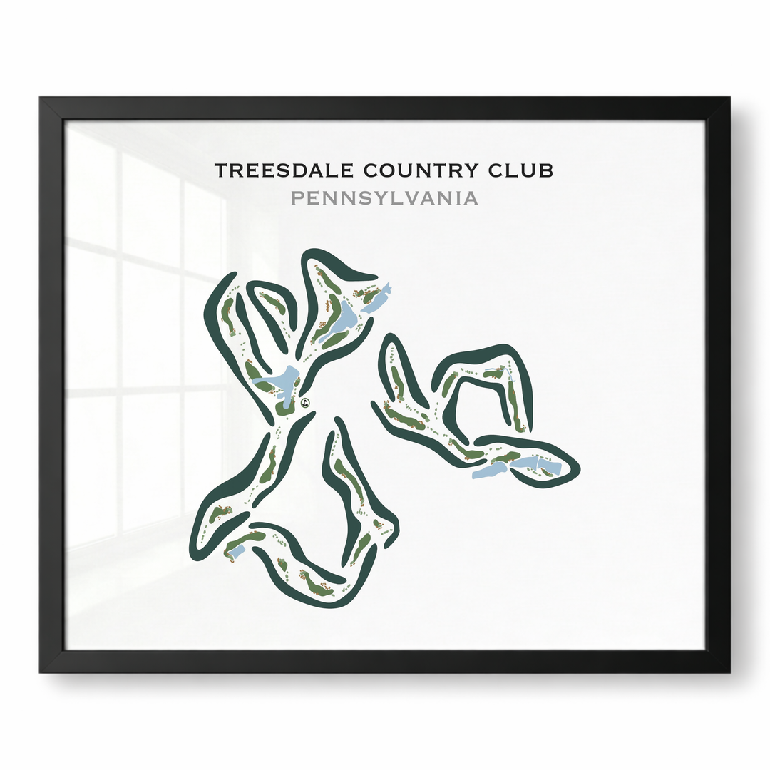 Treesdale Country Club, Pennsylvania - Printed Golf Courses