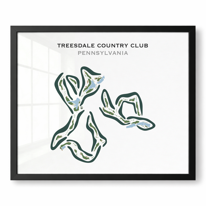 Treesdale Country Club, Pennsylvania - Printed Golf Courses