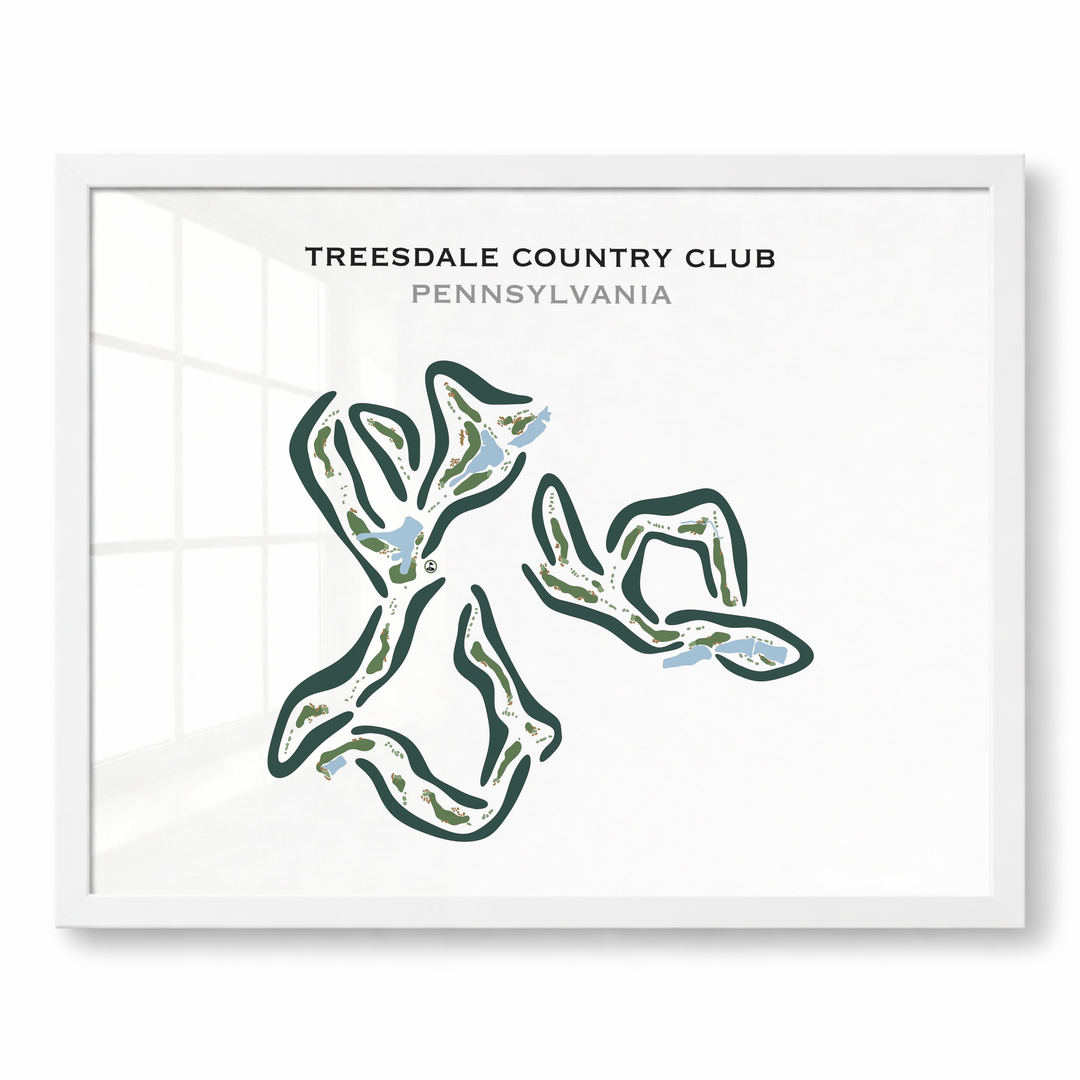Treesdale Country Club, Pennsylvania - Printed Golf Courses
