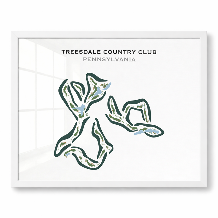 Treesdale Country Club, Pennsylvania - Printed Golf Courses