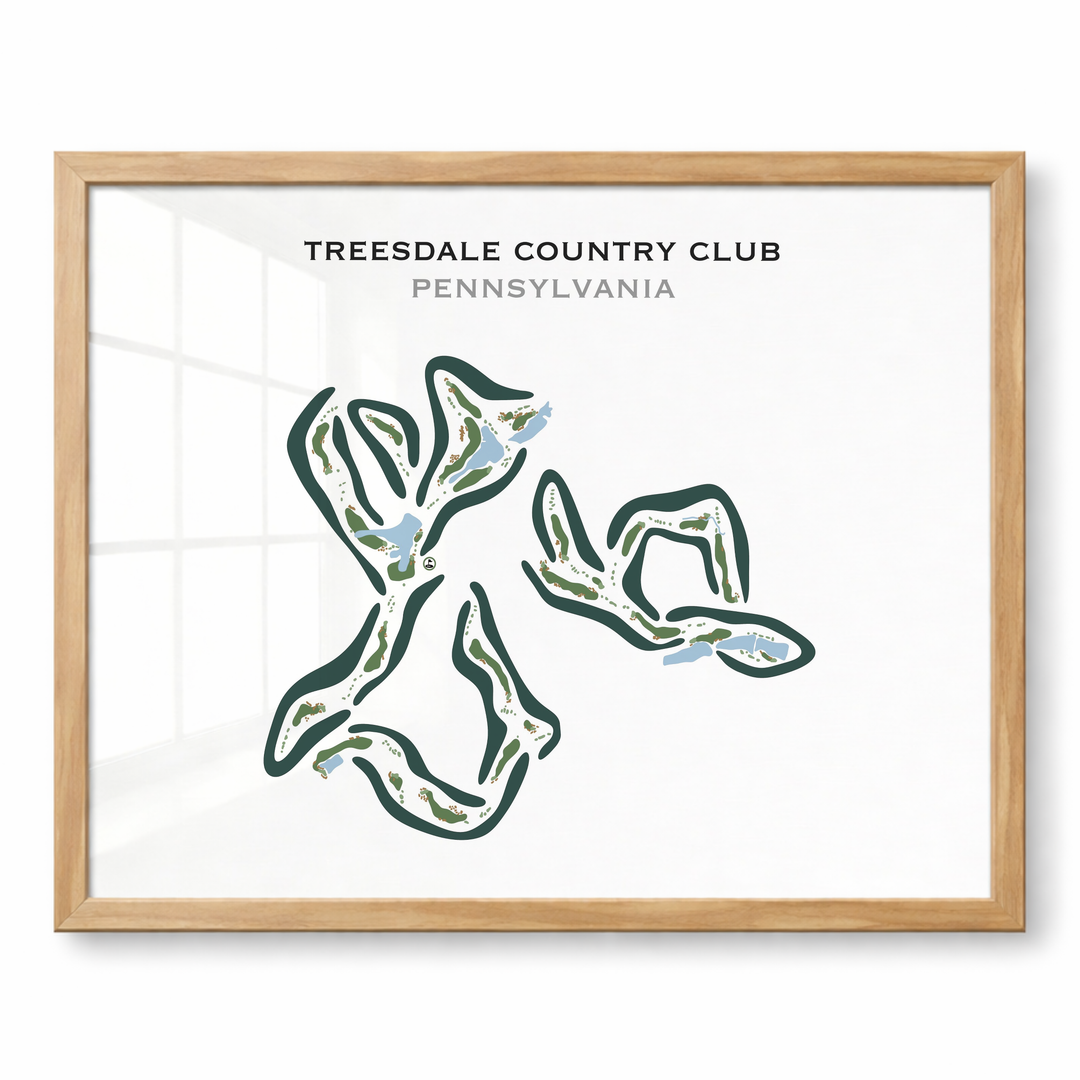 Treesdale Country Club, Pennsylvania - Printed Golf Courses