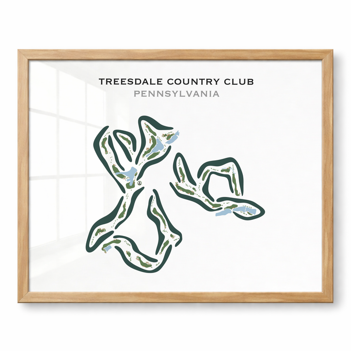 Treesdale Country Club, Pennsylvania - Printed Golf Courses