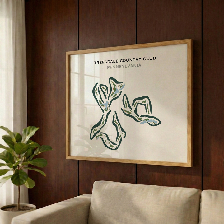 Treesdale Country Club, Pennsylvania - Printed Golf Courses