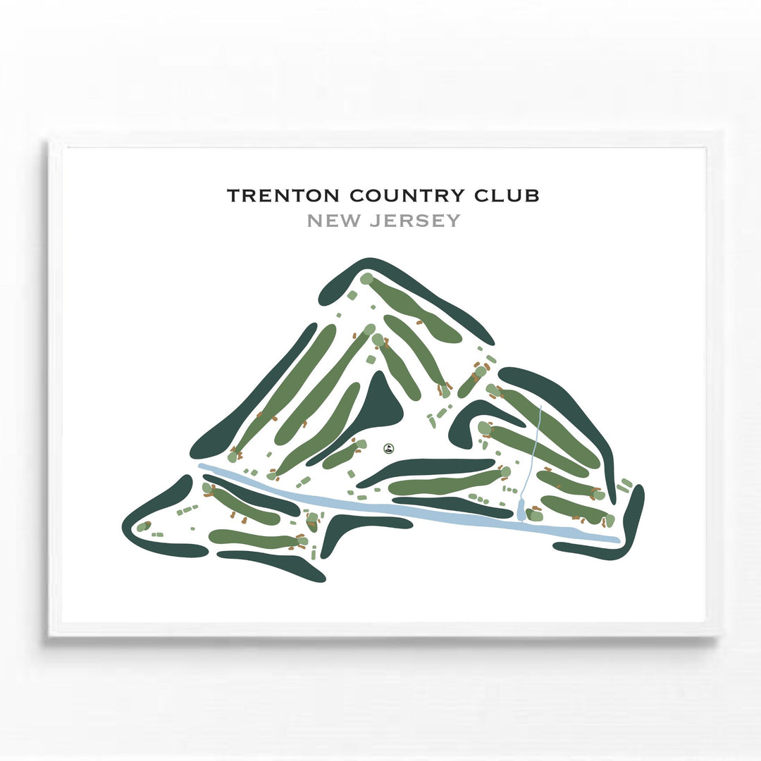 Trenton Country Club, New Jersey - Printed Golf Course