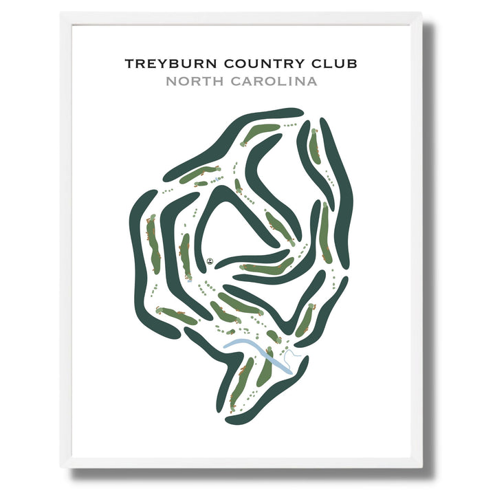 Treyburn Country Club, North Carolina - Printed Golf Course