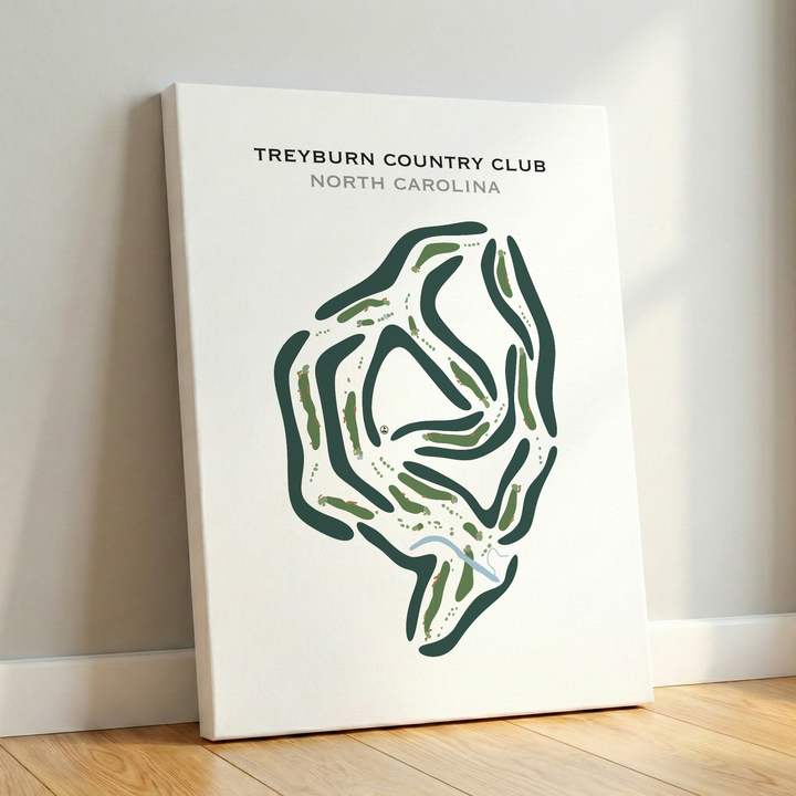 Treyburn Country Club, North Carolina - Printed Golf Course