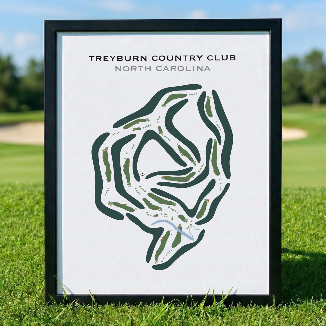 Treyburn Country Club, North Carolina - Printed Golf Course
