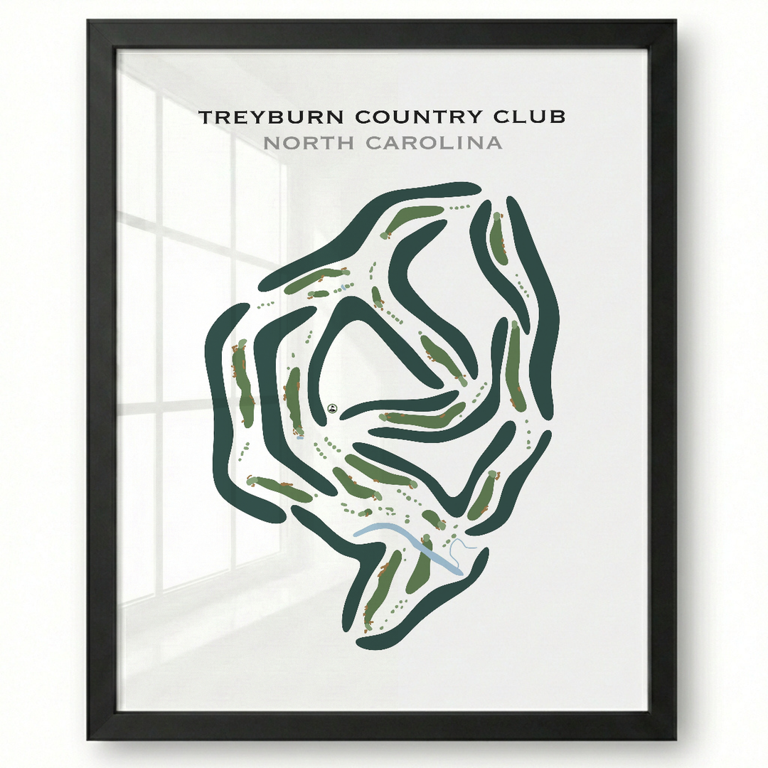 Treyburn Country Club, North Carolina - Printed Golf Course