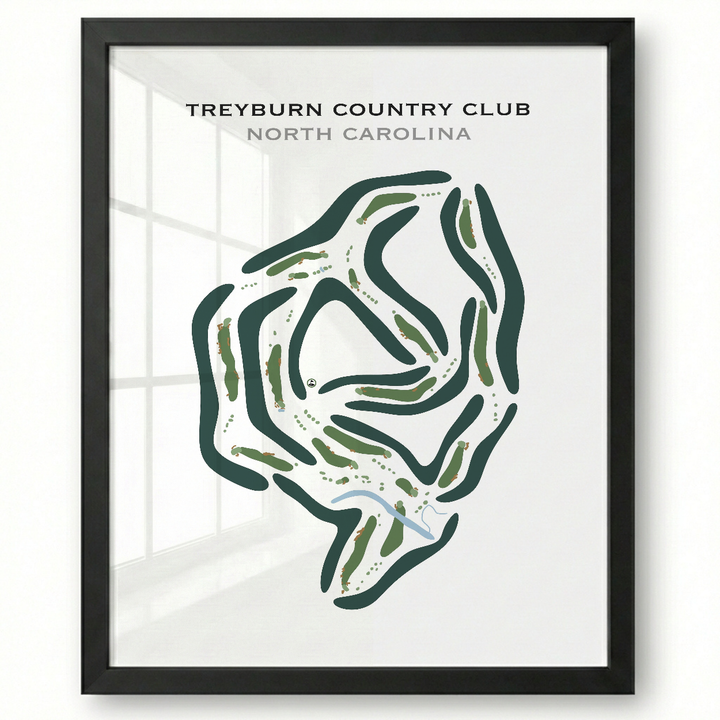 Treyburn Country Club, North Carolina - Printed Golf Course