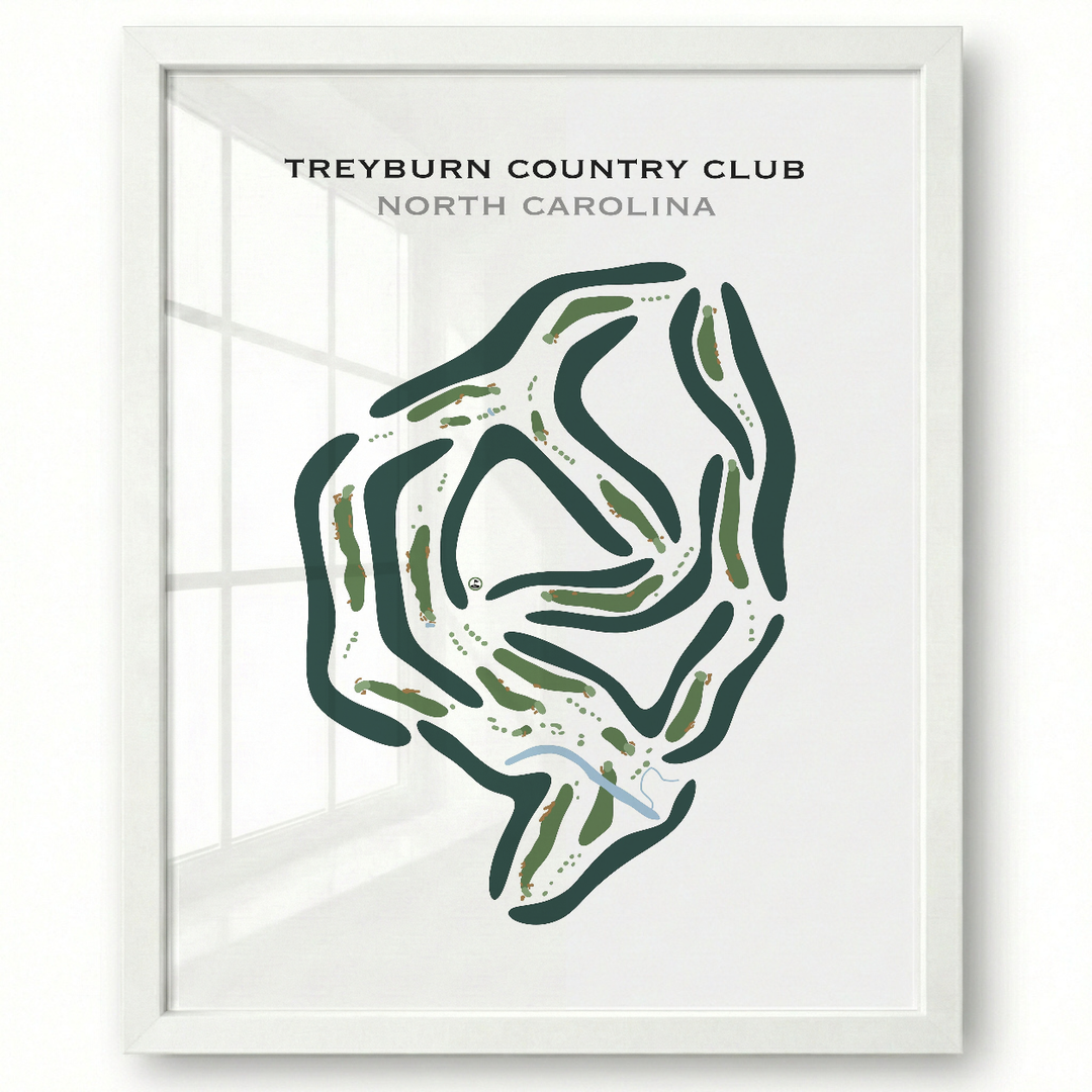 Treyburn Country Club, North Carolina - Printed Golf Course