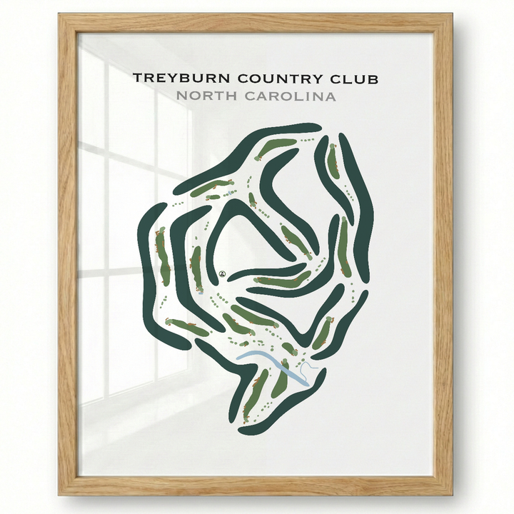 Treyburn Country Club, North Carolina - Printed Golf Course