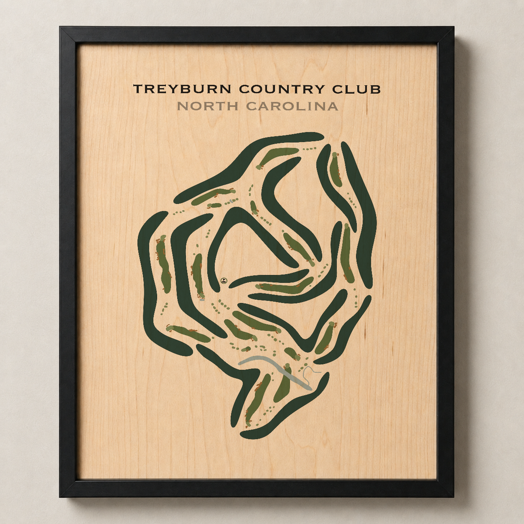 Treyburn Country Club, North Carolina - Printed Golf Course