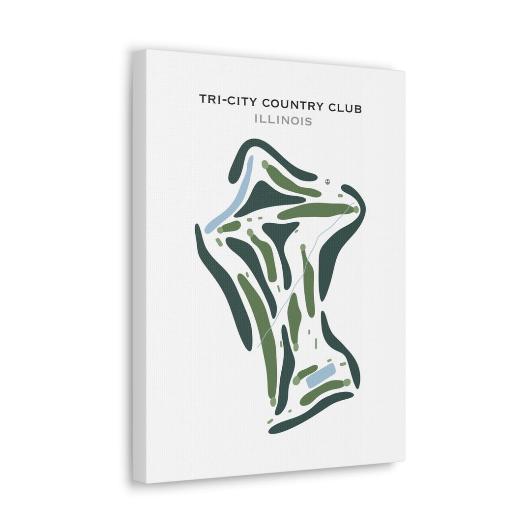 Tri-City Country Club, Illinois - Printed Golf Course