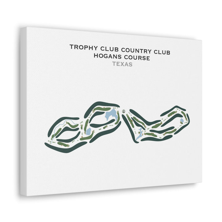 Trophy Club Country Club, Hogans Course, Texas - Printed Golf Course