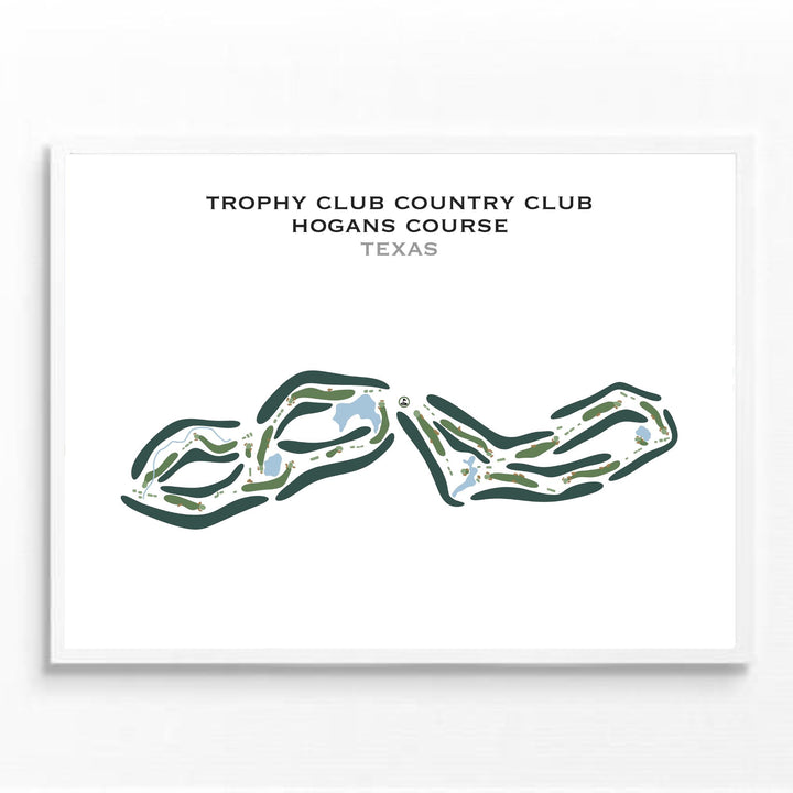 Trophy Club Country Club, Hogans Course, Texas - Printed Golf Course