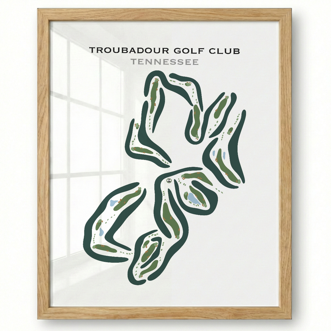 Troubadour Golf & Field Club, Tennessee - Printed Golf Courses
