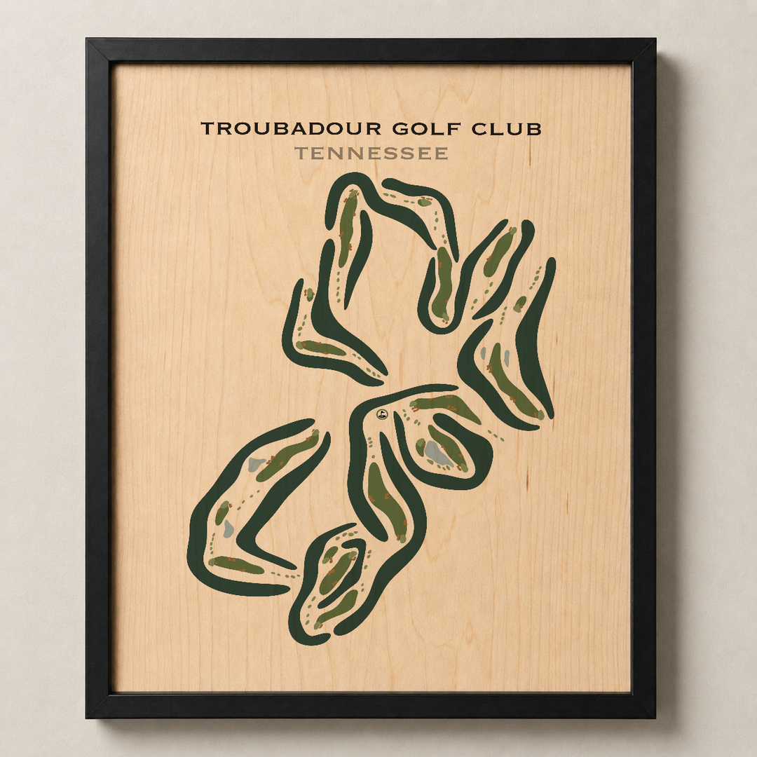 Troubadour Golf & Field Club, Tennessee - Printed Golf Courses