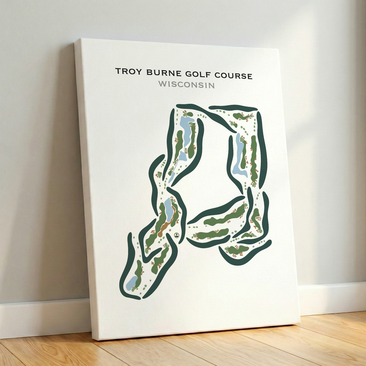 Troy Burne Golf Course, Wisconsin- Printed Golf Courses
