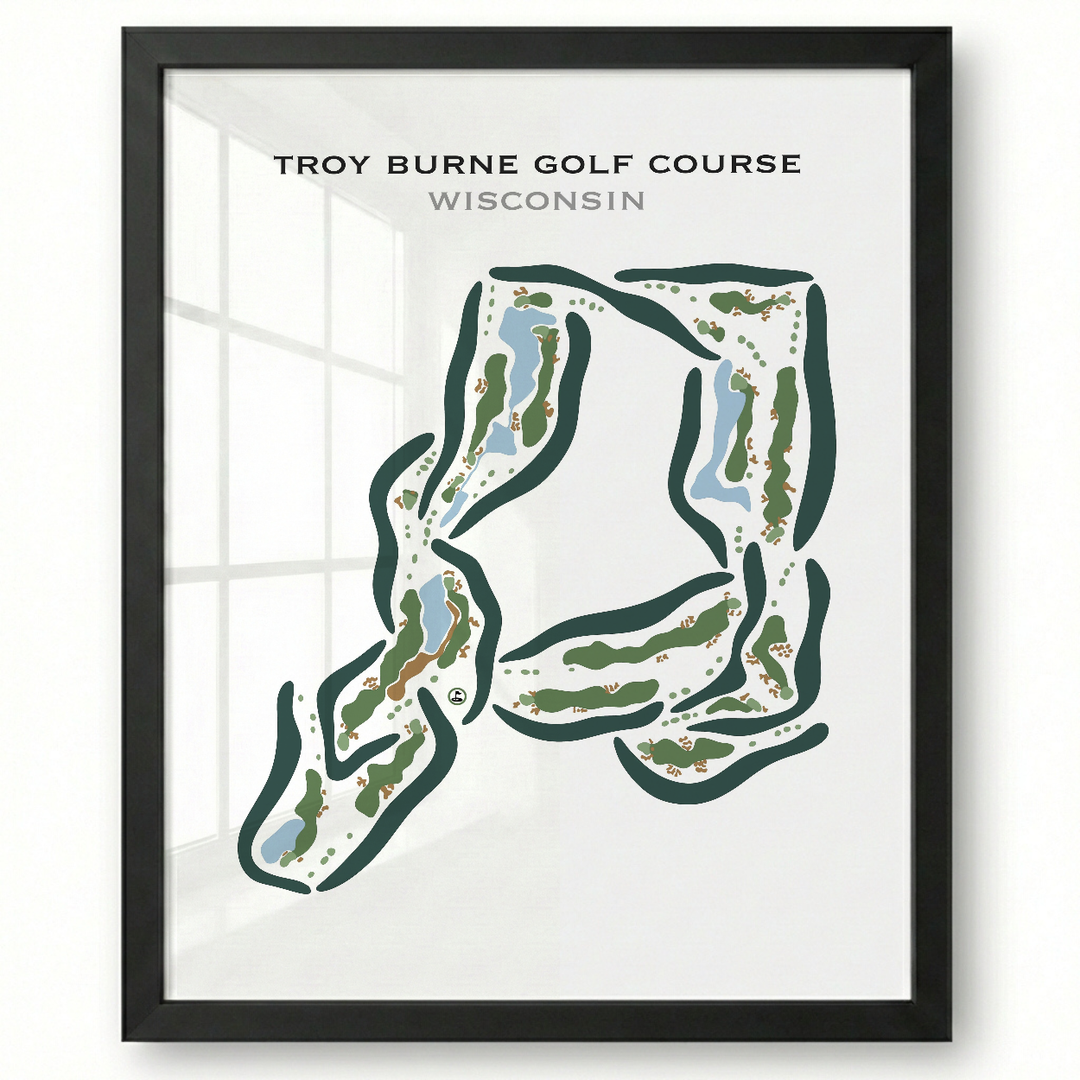 Troy Burne Golf Course, Wisconsin- Printed Golf Courses
