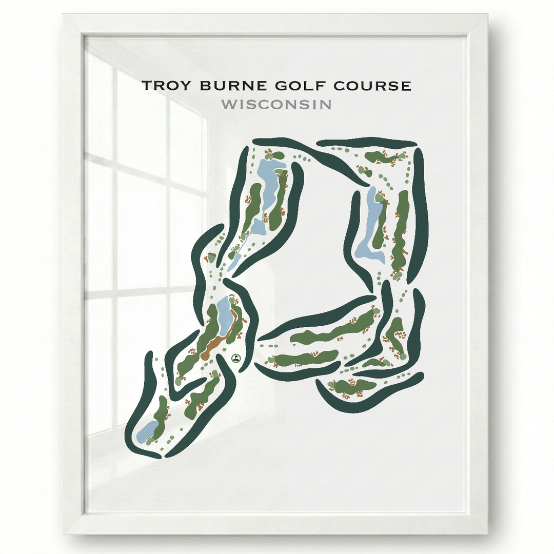 Troy Burne Golf Course, Wisconsin- Printed Golf Courses