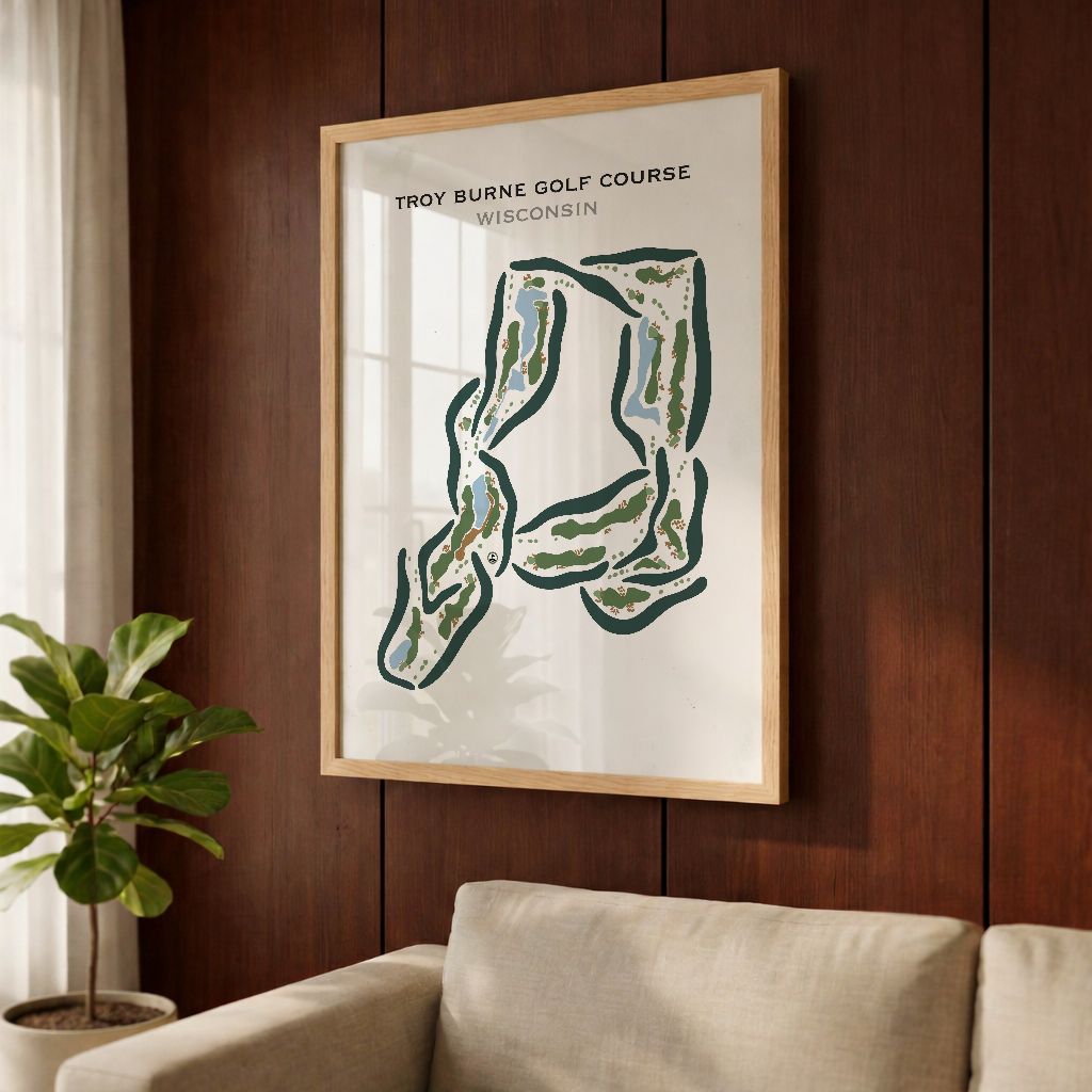 Troy Burne Golf Course, Wisconsin- Printed Golf Courses