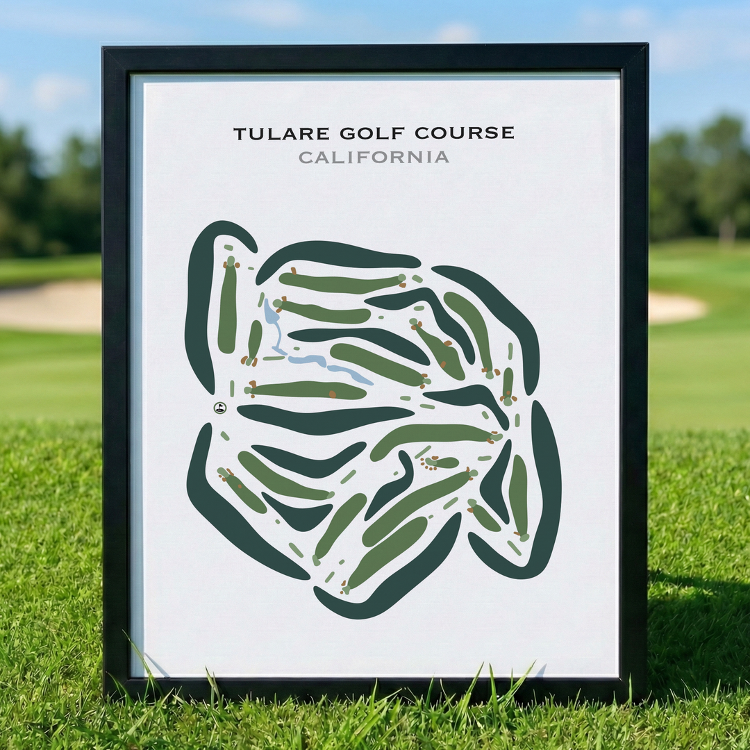 Tulare Golf Course, California - Printed Golf Courses