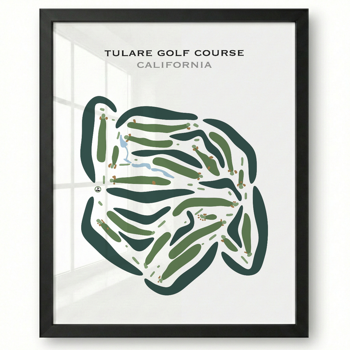 Tulare Golf Course, California - Printed Golf Courses