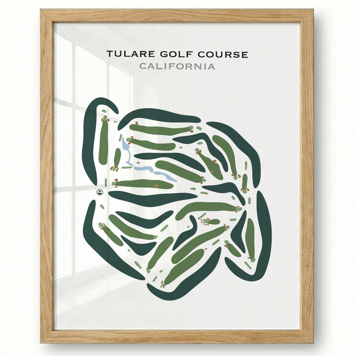 Tulare Golf Course, California - Printed Golf Courses