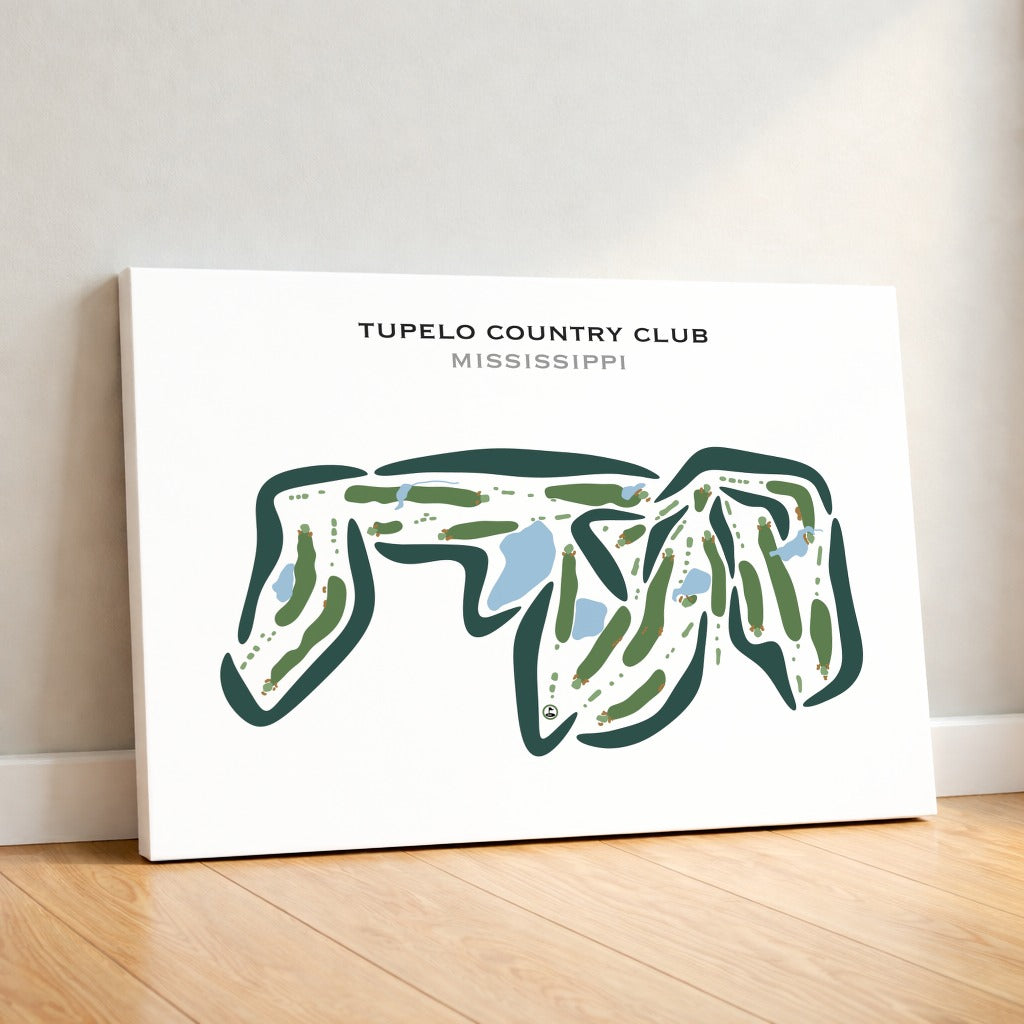 Tupelo Country Club, Mississippi - Printed Golf Courses