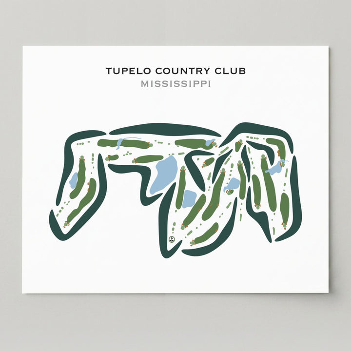 Tupelo Country Club, Mississippi - Printed Golf Courses