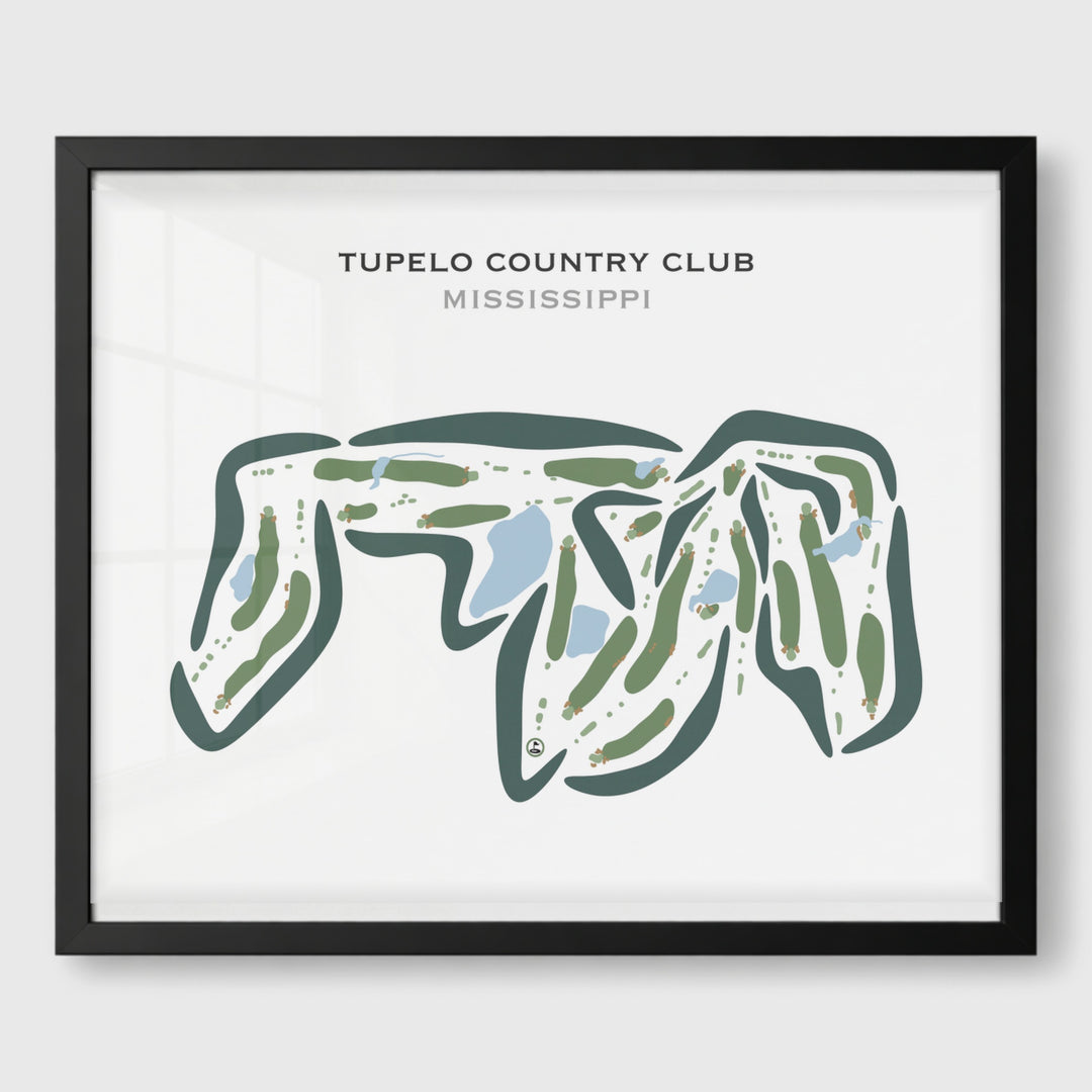 Tupelo Country Club, Mississippi - Printed Golf Courses