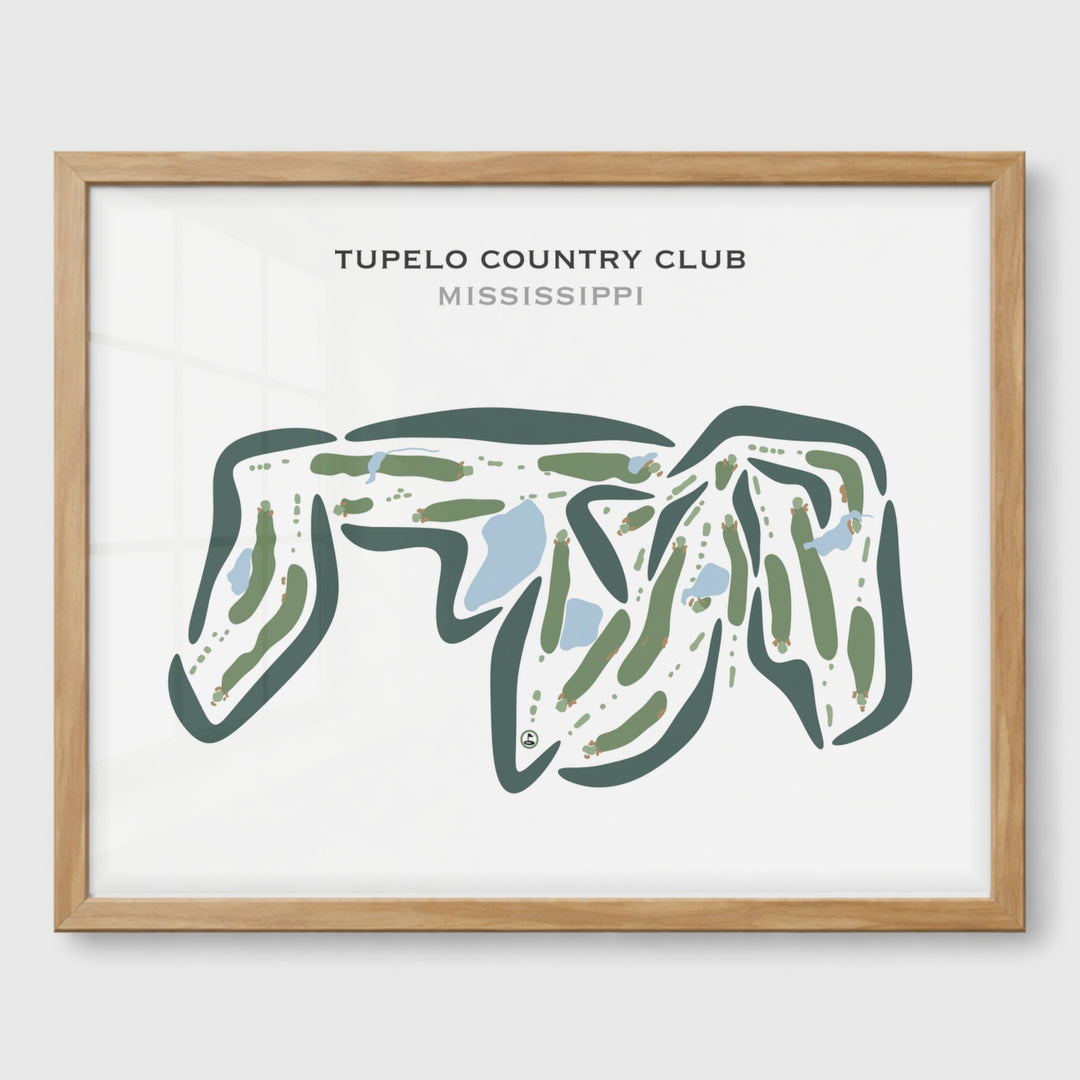 Tupelo Country Club, Mississippi - Printed Golf Courses