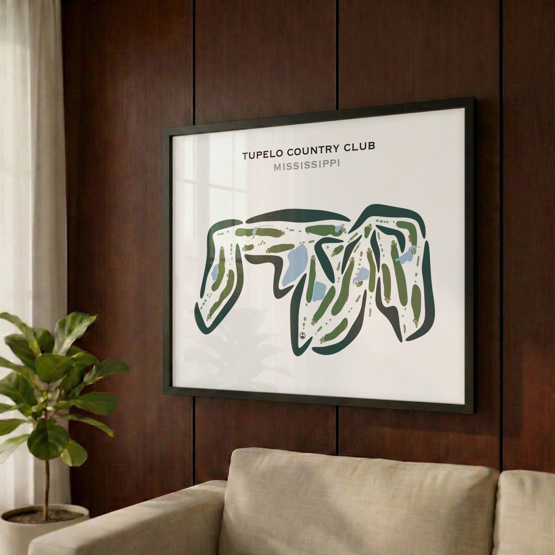 Tupelo Country Club, Mississippi - Printed Golf Courses