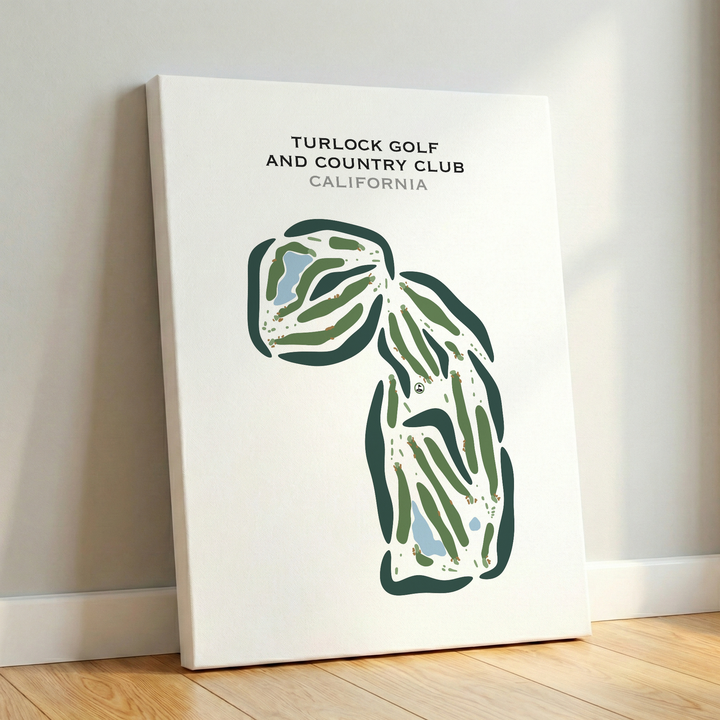 Turlock Golf & Country Club, California - Printed Golf Courses