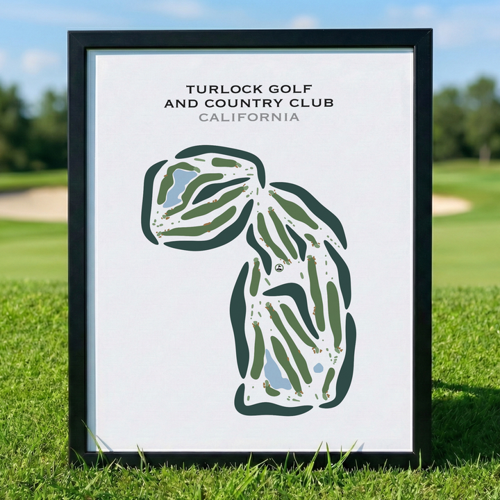 Turlock Golf & Country Club, California - Printed Golf Courses