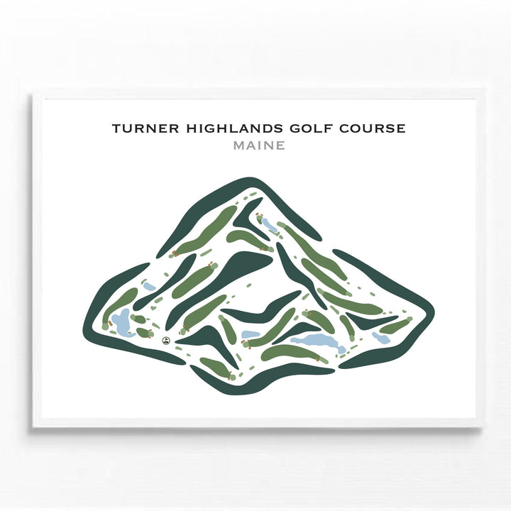 Turner Highlands Golf Course, Maine - Printed Golf Courses